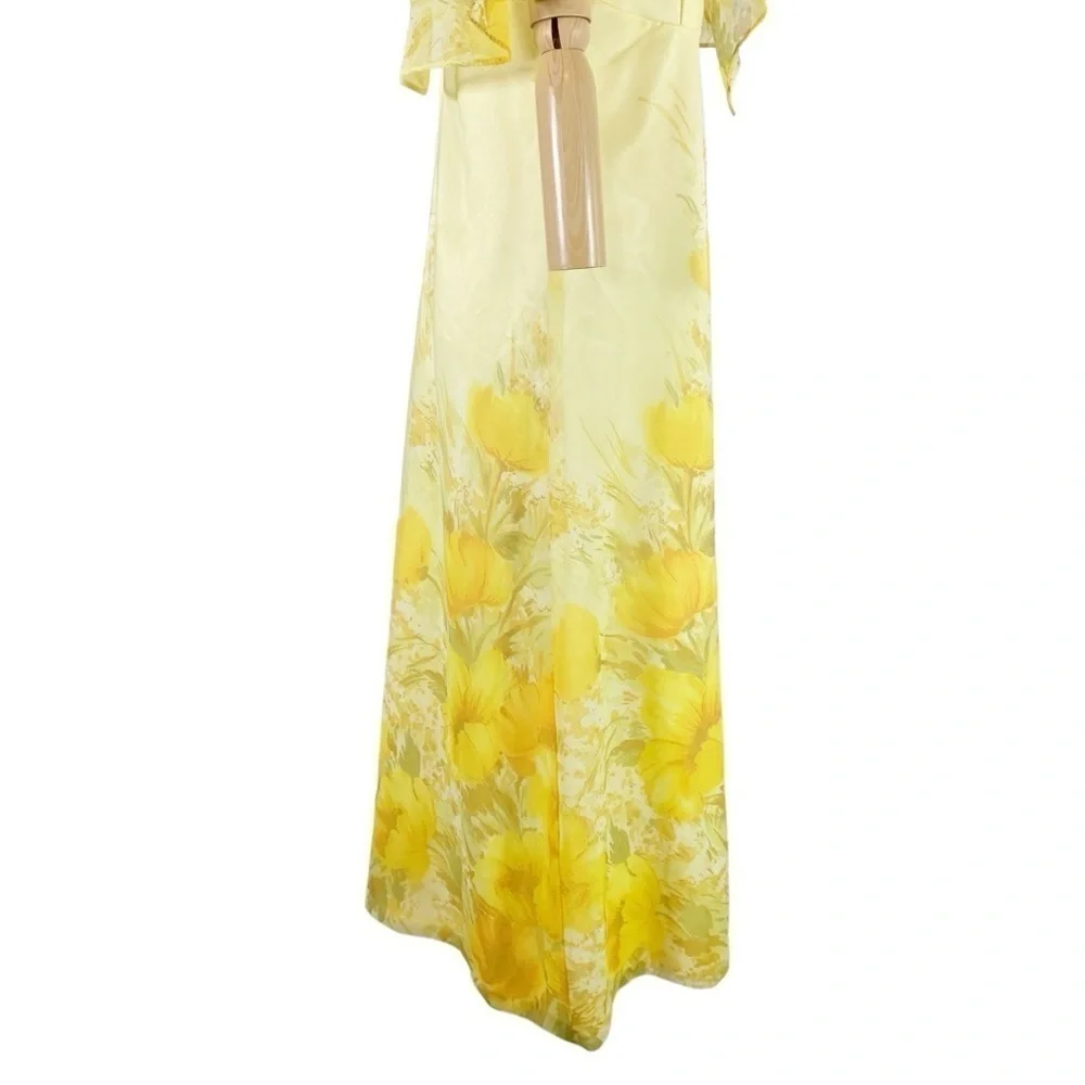 Vintage 60s 70s Gunne Sax Style Maxi Dress Size Large - Picture 9 of 11
